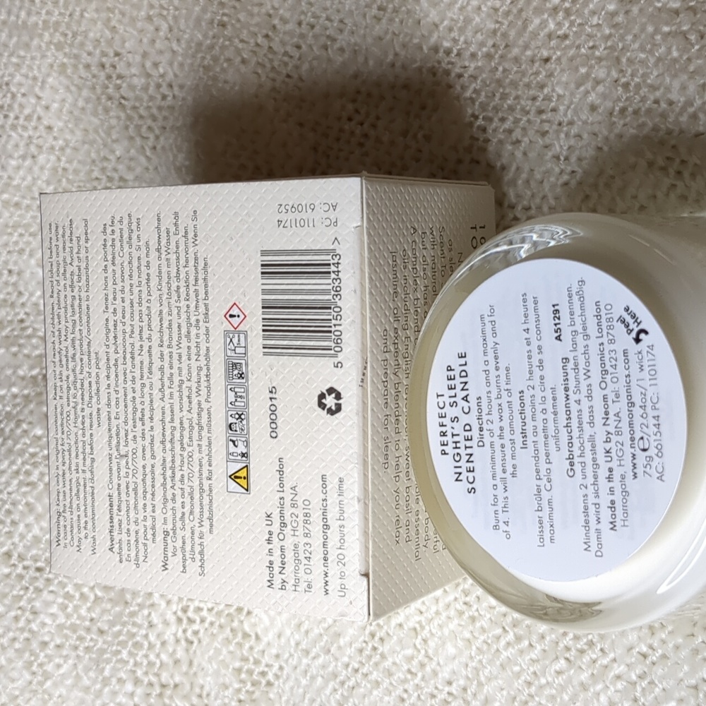NEOM PERFECT NIGHT'S SLEEP SCENTED CANDLE (1 WICK), 75g/2.6oz - Picture 4 of 13